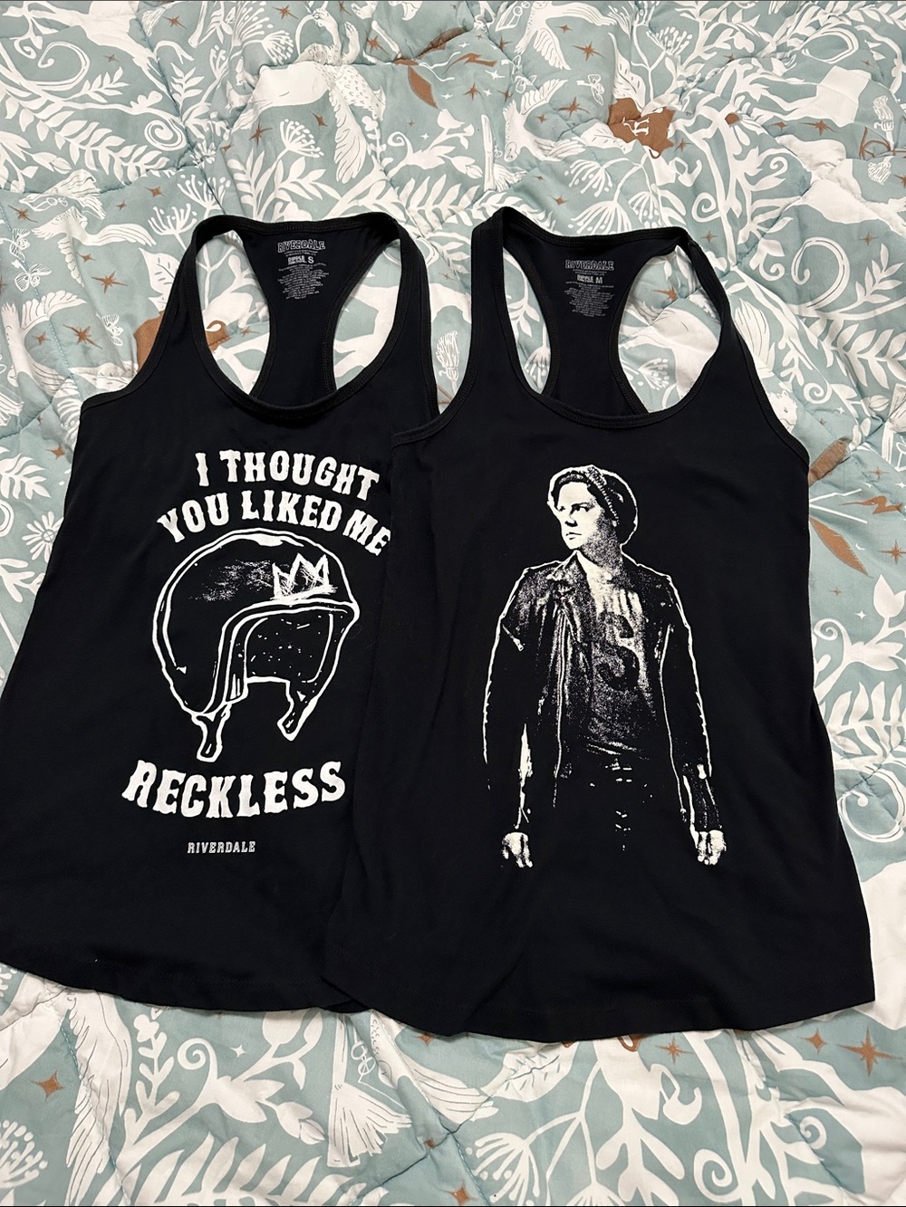 Ripple Junction Black Riverdale Graphic Tank Tops - Pair